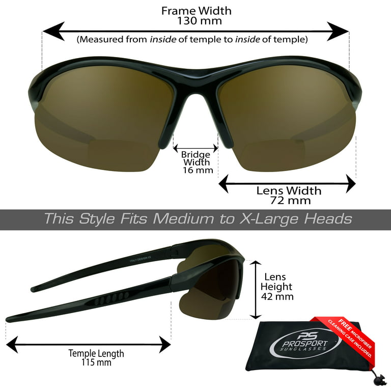 Prosport Sunglasses Prosport Polarized Bifocal Sunglasses Men Women Anti Glare Wrap Around, adult Unisex, Size: One size, Brown
