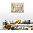 thumbnail image 2 of Farmhouse Wall Art Rustic Country Sunflower Floral Pictures Wall Decor Flower Hummingbird Kitchen Canvas Prints Artwork Painting Home Decoration for Living Dining Bedroom Framed 12"x16", 2 of 6