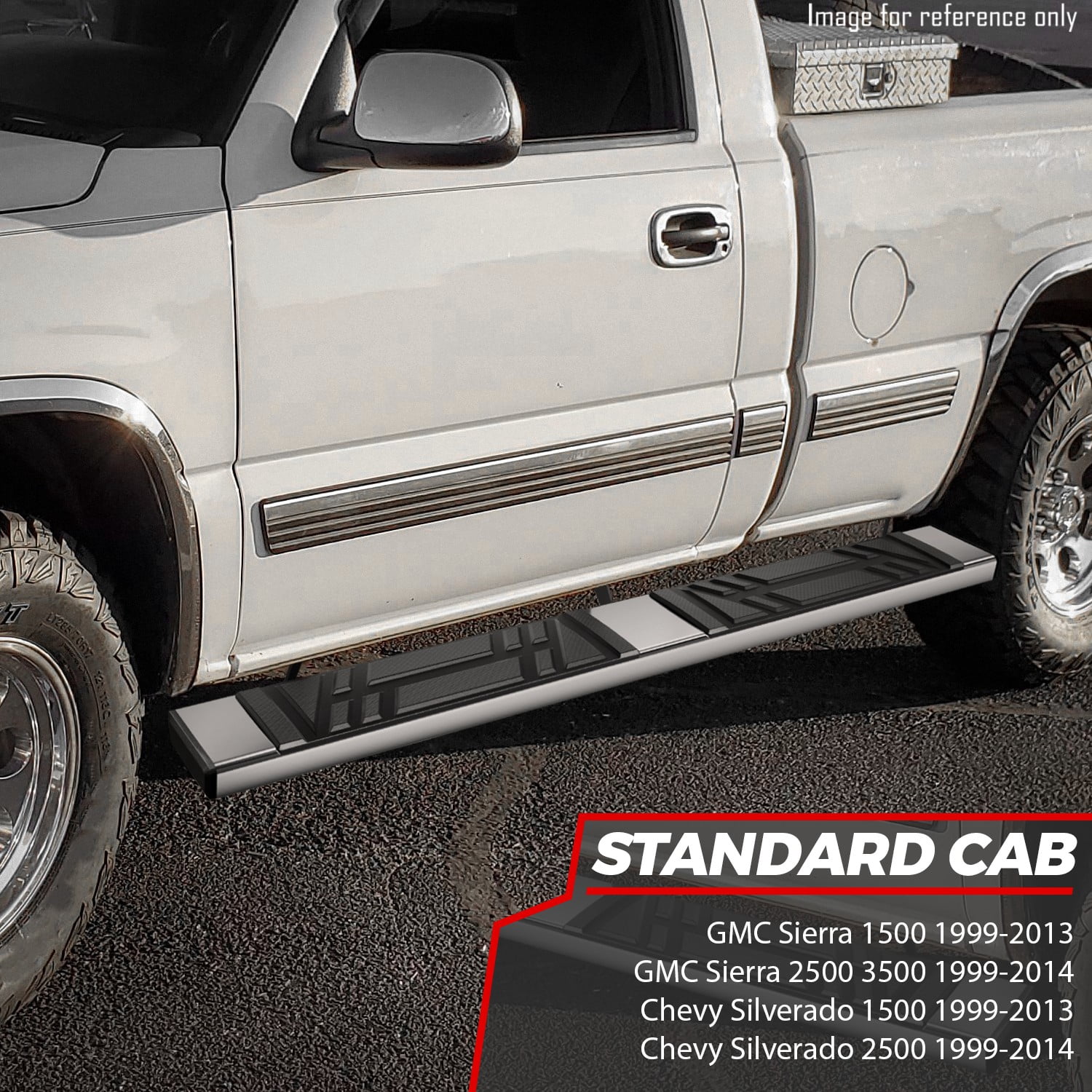 DNA Motoring For 99-13 Silverado Sierra Regular Cab 6.5" Premium Running Boards Step Nerf Bar