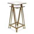 thumbnail image 5 of Pemberly Row Set of 2 Square Metal Tables with Mirror Tops in Gold, 5 of 9