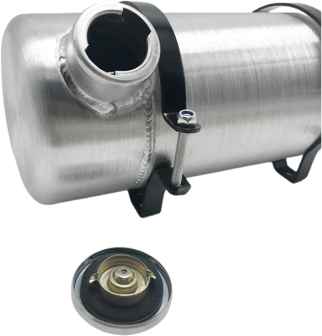 JSD AUTO PARTS Fuel Tank 1 5/8 Gallon 6x15" 1/4 NPT Outlet End Fill Spun Aluminum Gas Tank -for dune buggy, mini bike,go kart, Log splitter