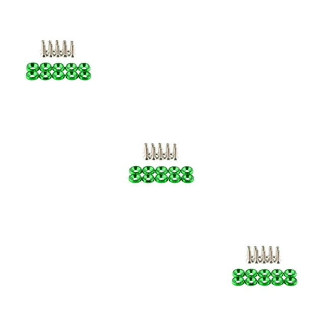 Baohd Sturdy And Durable Car Screw Bonnet Gaskets Made With Materials Easy To Install Car Modification Gasket Screws Green screw 3Set