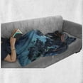 thumbnail image 6 of Fantasy Soft Flannel Fleece Throw Blanket, Enchanted Night with Stars and Aurora Borealis in Sky Above Mystic Road, Cozy Plush for Indoor and Outdoor Use, 70" x 90", Multicolor, by Ambesonne, 6 of 6