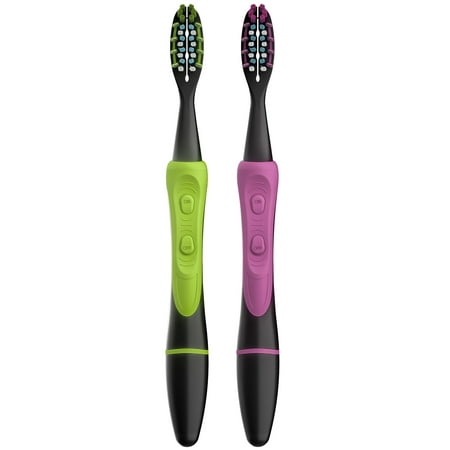 Equate VibraClean Pulsating Soft Power Toothbrush, 2 Count