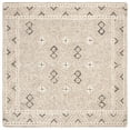 thumbnail image 4 of SAFAVIEH Micro-Loop Aditya Abstract Geometric Area Rug, Grey/Ivory, 5' x 5' Round, 4 of 6
