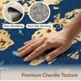 thumbnail image 6 of ODIKA 5'x7' Washable Area Rug Cartographic Adventure Map Featuring Sea Creatures And Compass Design for Guest Room, Lounge, Apartment, Non-Slip Low Profile, Stain Resistant, 6 of 7