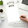 thumbnail image 5 of Plastic Clipboard Acrylic Hanging Clip Board with Gold Low Profile Office School Supplies 12.5x9 White, 5 of 9