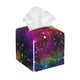 thumbnail image 1 of Fotbe Bright Universe Porta Pañuelos Decorativo de Cuero, Caja Cuadrada Moderna para Pañuelos Faciales, Organizador y Dispensador 5x5x5'', 1 of 7