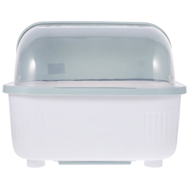 Escurridor de platos de cocina con tapa, escurridor de agua, organizador de cubiertos y utensilios