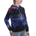 thumbnail image 6 of Fotbe Glasses And Fireworks Pattern Womens Long Sleeve Hoodie, Pullover Hooded Sweatshirt, Kangaroo Pocket Hoodie with Eye-catching Drawstrings-Medium, 6 of 7