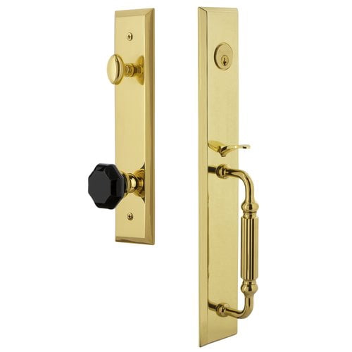 Grandeur 852423 Fifth Avenue Solid Brass Rose Dummy Full Plate 'F' Grip Handleset - Bronze