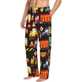 thumbnail image 2 of Sigee Construction Truck Print Men's Pajama Pants - Soft Lounge Sleep Bottoms with Elastic Waistband and Pockets-Medium, 2 of 9