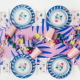 thumbnail image 4 of Bonjour Fête Pink Tropical Large Paper Napkins, Disposable Party Supplies, 20 Count, Lunch Size, Picnic, Summer, 4 of 4