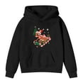 thumbnail image 5 of SonxaHe Toddler Girl Boy Hoodies Christmas Cartoon Print Long Sleeved Sweatshirt Kids Soft Holiday Party Casual Hoodies Black,Sized 3-4, 5 of 6