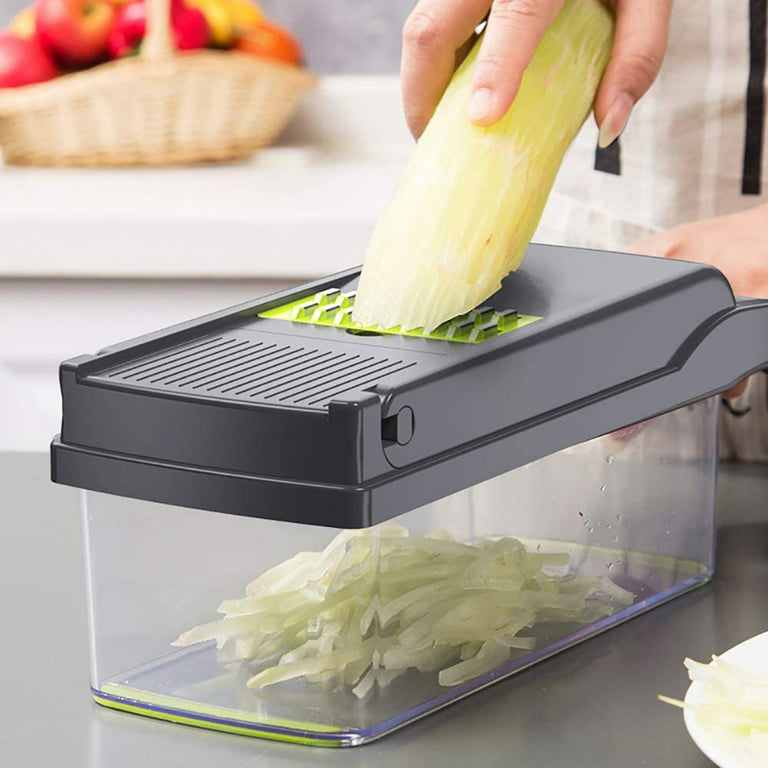 Bartnelli Vegetable Chopper Food Slicer Pro | 15 Pc MultiFuctional Kitchen  Gadgets for Onion, Veggie, Cheese Grater, Vegetables Cutter With Large