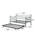 Daybed with Trundle Bed Twin Size, SEGMART Metal Trundle Bed Frame Twin Daybed Frame, Twin