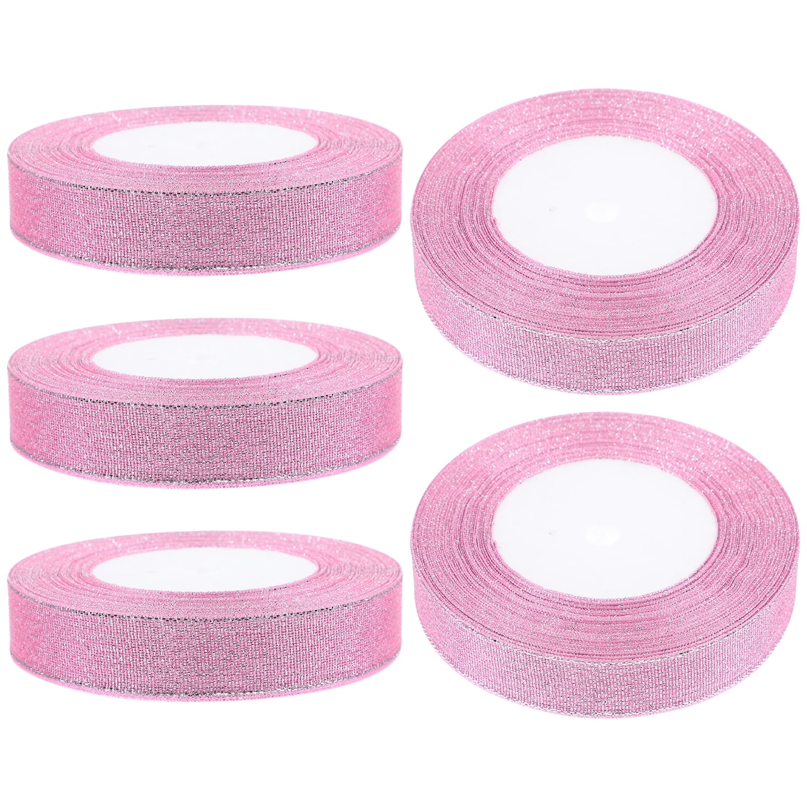 hengzirui decorative ribbons 5 Rolls of Glitter Gift Ribbons Gift Wrapping Ribbons Present Ribbons Cake Packing Ribbon