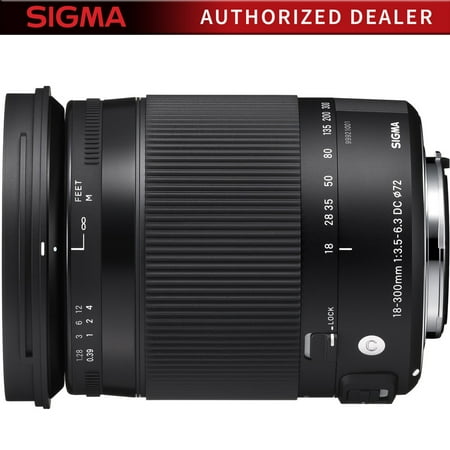Sigma - 18-300mm f/3.5-6.3 DC Macro OS HSM Optical Zoom Lens for Canon EF - Black