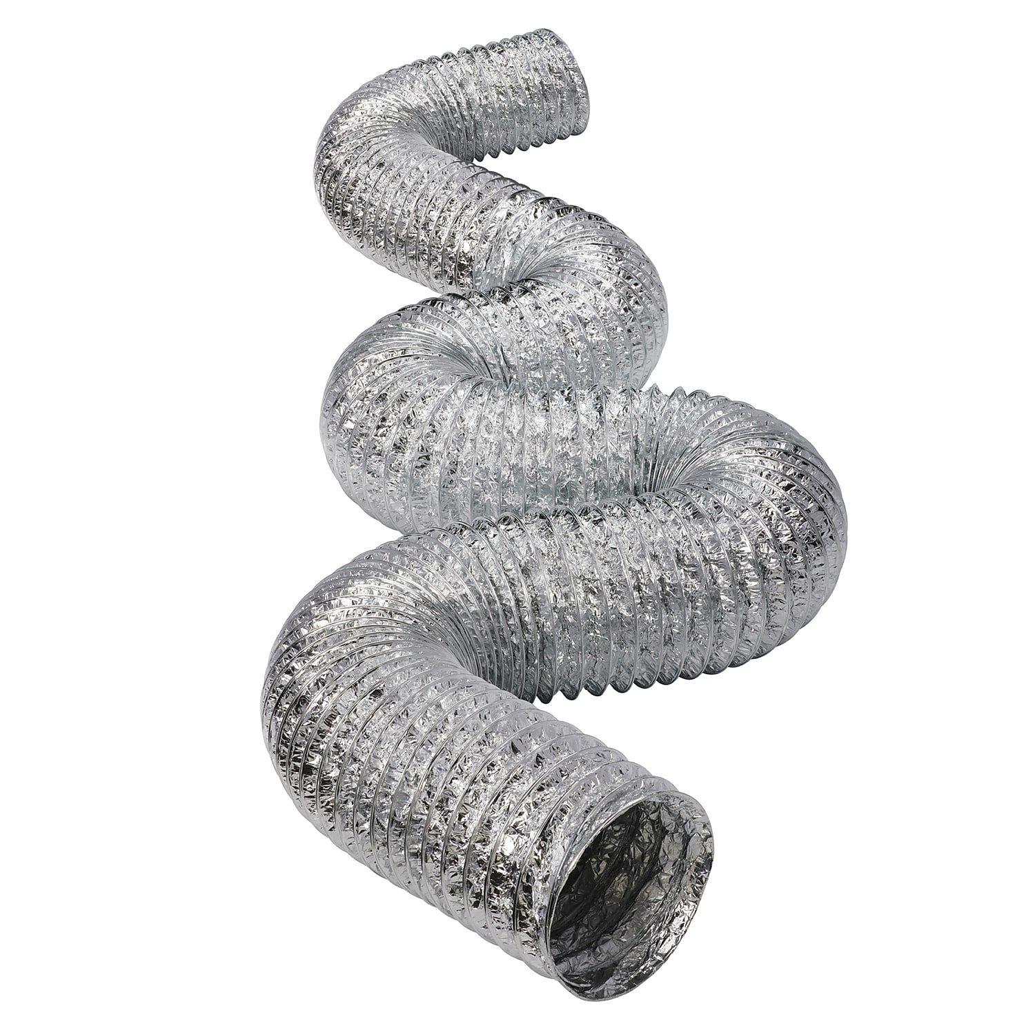 Deflecto F0425 Aluminum Flex Duct (5-ply Supurr-flex Ducting; 25ft; Retail "lite" Box)