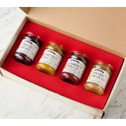 Old World Quality Foods Premium European Fruit Jam Sampler with Sweet Peach, Forest Fruit, Strawberry Vanilla, Pear Ginger and Lime, 9.52 oz Jars