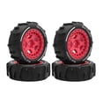 thumbnail image 4 of HILABEE 4 Pcs Roues de Buggy Tout-Terrain RC 2.8x1 Pouces Remplacement pour Échelle 1: 14 Accessoires Légers Pièces de Rechange Installation Rapide Rouge, 4 of 9