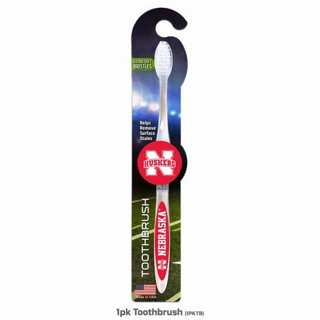 Nebraska Cornhuskers NCAA 1 Pack Toothbrush - White