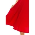thumbnail image 6 of Moa Collection Women's Plus Size A-Line Casual Flared High Waist Elastic Band Solid Midi Skirt, 6 of 7