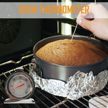 Read Dial Thermometer - Oven Thermometer Stainless Steel Accurate TemperatureMonitoring Reading with Bright Visible Dial upto 300C Temp