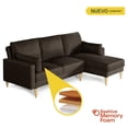 thumbnail image 2 of Sala Modular Reversible Makora Kissa con Memory Foam Color Chocolate Lino Respaldo Reclinable de 3 Posiciones, 2 of 9