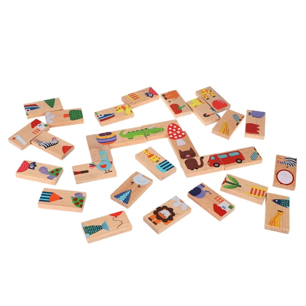 Juguete de Rompecabezas de Madera 28 Piezas / Juego Bloques de Construcción de Colores Animales Juego de Rompecabezas de Madera Juguete Educativo Juegos para Bebés Juegos para Niños Pequeños Juguetes ANGGREK Cocina, Decoración y Otros