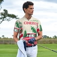 thumbnail image 2 of Kdxio Merry Christmas 1 Print Men's Short Sleeve Polo Shirt,Midweight Men's Shirt, 2 of 5