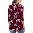 thumbnail image 3 of GingDin Womens Plus Size Shirts V Neck 3/4 Sleeve Shirts Business Casual Tops Loose Work Blouses, 3 of 8