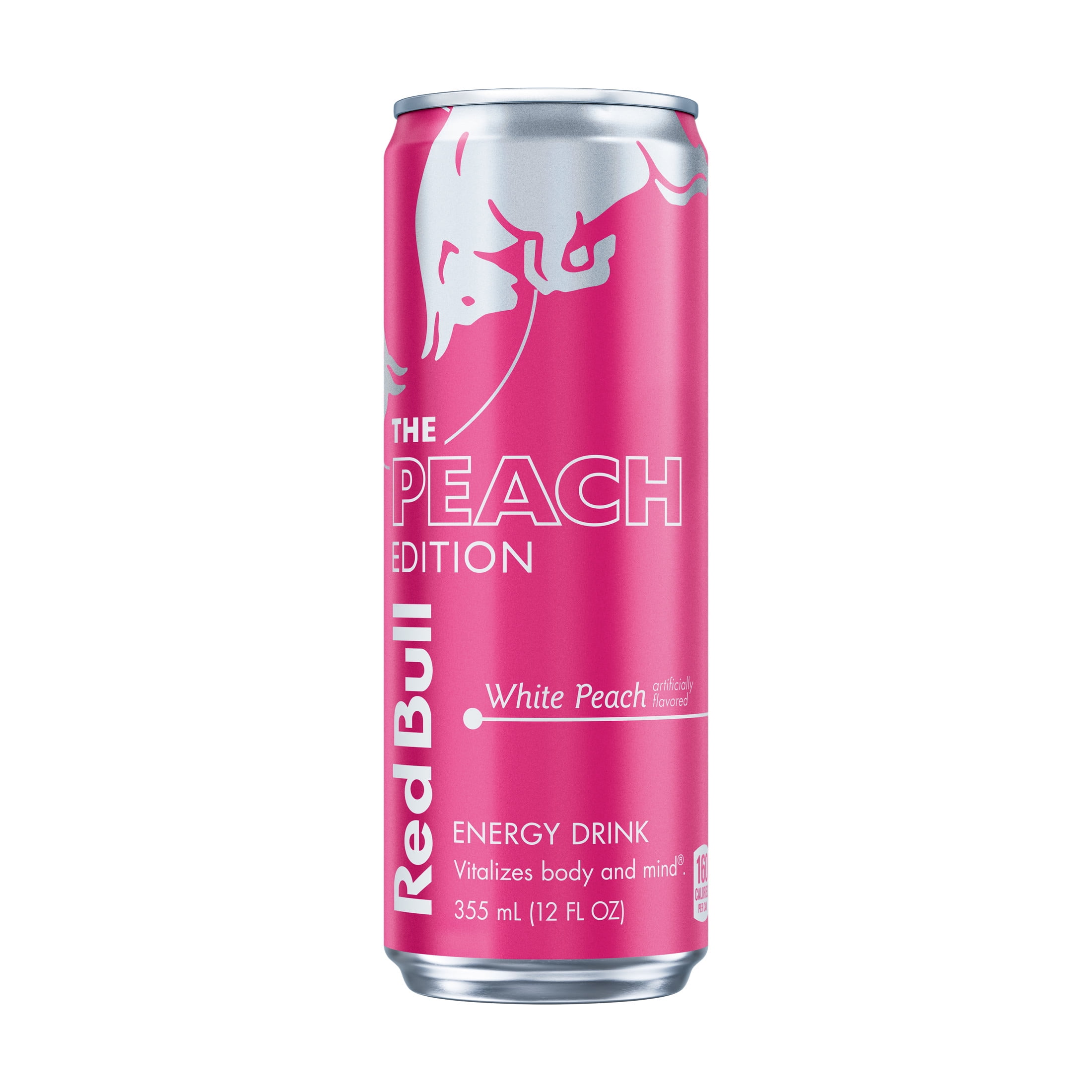 (4 pack) Red Bull Peach Edition Energy Drink, White Peach, 12 fl. oz. can, 114mg Caffeine