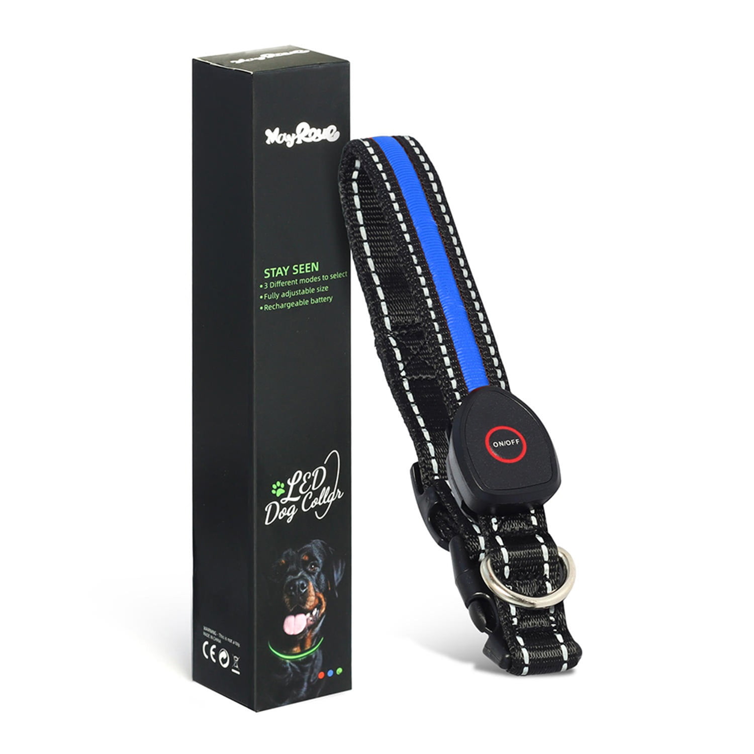 Pefilos LED Light Up Dog Collar - Glow Collar for Pet Night Walking – Rechargeable Dog Necklace– Weatherproof Puppy Collar, S Blue Pefilos LED Light Up Dog Collar - Glow Collar for Pet Night Walking – Rechargeable Dog Necklace– Weatherproof Puppy Collar, S Blue