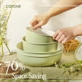 thumbnail image 2 of CAROTE 39-Pieces Ceramic Cookware Set, Nonstick Pots and Pans with Floral Detachable Handles, Induction Compatible, Diswasher Safe, Green, 2 of 11