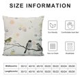 thumbnail image 5 of BANET  Birds Throw Pillow Covers Colorful Dot Birds Branches Short Plush Pillowcase Home Decor Cushion Case for Couch Sofa Bed , Super Soft &amp; Comfortable 12x12in, 5 of 5