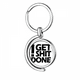 thumbnail image 1 of Que hacer cita Rotating keychain Metal Keyring Holder, 1 of 2