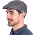 thumbnail image 2 of Boina de verano transpirable para hombre, boina de verano plana para mujer, sombrero de verano transpirable para hombre (cabeza 56-60 cm) gris oscuro JM MX-0135066FYD, 2 of 5