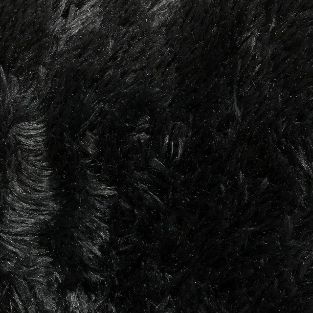 Soft Fluffy Area Rug, Washable Silk-Wool PV Fleece, Non-Slip, Family and pet Friendly Living Room Rug (Black,24×36 inch)