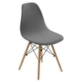 thumbnail image 2 of Funda elástica Sunnimix para asiento de silla Shell sin Brazos Negro gris, 2 of 7
