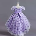 thumbnail image 4 of Lilgiuy Children Baby Girls Middle-aged Children's Embroidered Gauze Dress Princess Dress，Purple,5-6 Years Fall for 2022 Spring Winter, 4 of 5