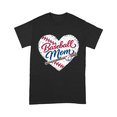 thumbnail image 3 of Baseball Mom Heart Graphic Tee, 3 of 6