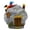1B- House, variant on Fuebueo Rooster Garden Statue Indoor/Outdoor Decoration, Resin Zen Meditation Rooster Ornament, Excellent Holiday Gift, 4.13 inches