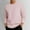 Pink, variant on KHONTS Men's Crewneck Sweatshirts Soild Color Geometric Texture Long Sleeve Casual Pullover Shirts White XL