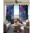 thumbnail image 6 of Purple Ombre Starry Night Kitchen Curtains Modern Abstract Art Cafe Short Curtains for Bathroom Blackout Window Curtain Grommet Small Window Treatment Tier Drapes for Bedroom Living Room 42"x45"x2, 6 of 9