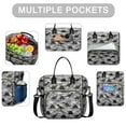 thumbnail image 2 of Gray Dinosaurs Camouflage Pattern Womens Lunch Box for Work,Insulated Large Lunch Bag for Tween and Teen,Loncheras Para Mujer,Leakproof Adult Lunch Bag for Work,Beach,Travel,Picnic,Camping, 2 of 7