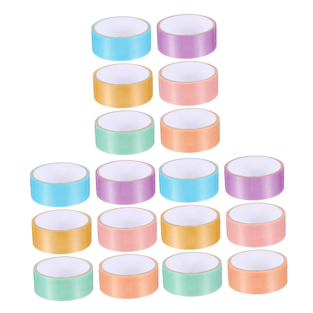 AURARMLET 18 Rolls Scrapbook Tape with Strong Adhesive, Assorted Colors for School, Office, and Crafting Use