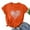 Orange, variant on Valentine's Day Shirts For Women Funny Lover Love Printed T-Shirt Casual Round Neck Short Sleeved Baggy Lightweight Top Orange L