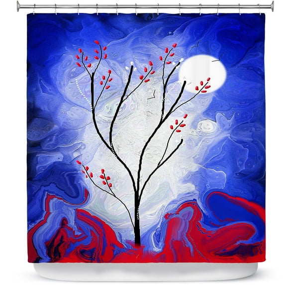 Shower Curtains 70" x 93" from DiaNoche Designs by Tara Viswanathan - Touch the Moon