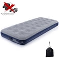 thumbnail image 2 of Camping Air Mattress Inflatable Air Bed Flocked Surface Travel Bed Sleeping Pad Air Bed for Outdoor Camping Tent Guest Travelling（Navy Blue ）, 2 of 5